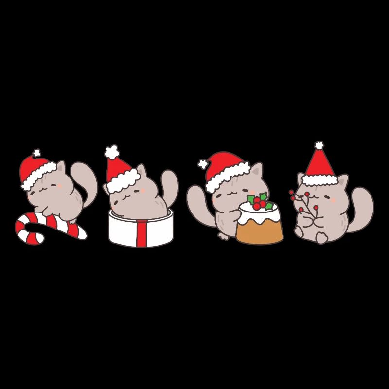 Chat à Noël