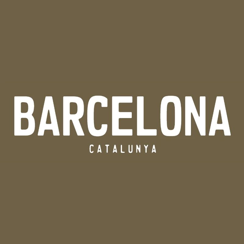 Emblème typographique en gras de Barcelone