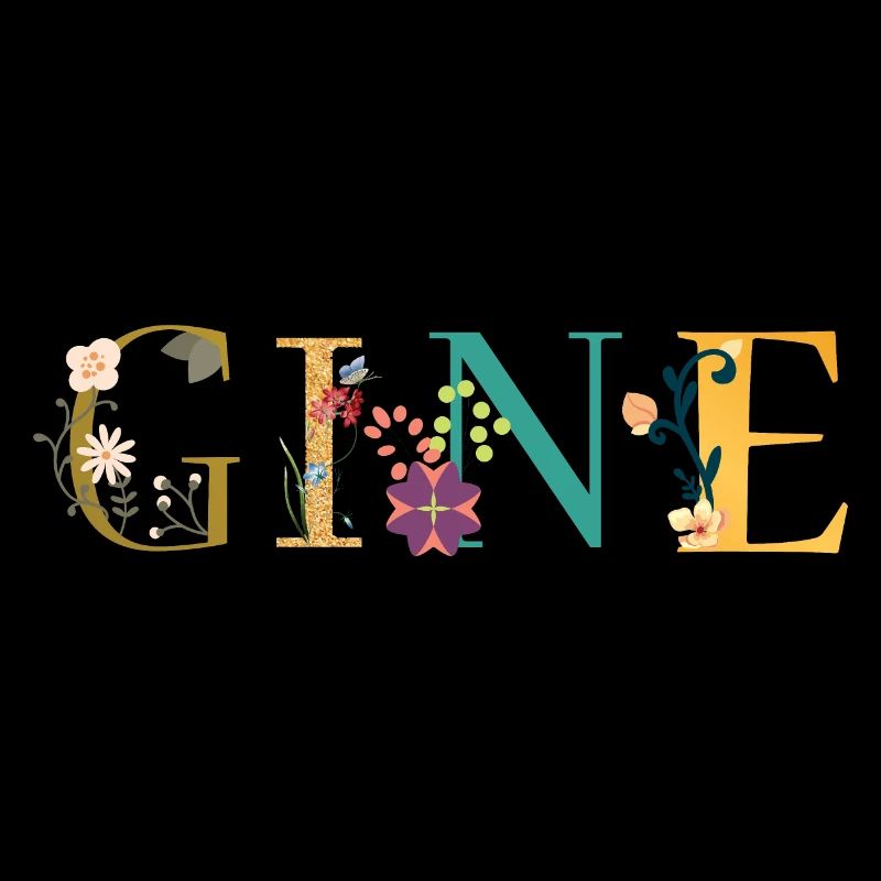 GINE Name Adorned with Flowers