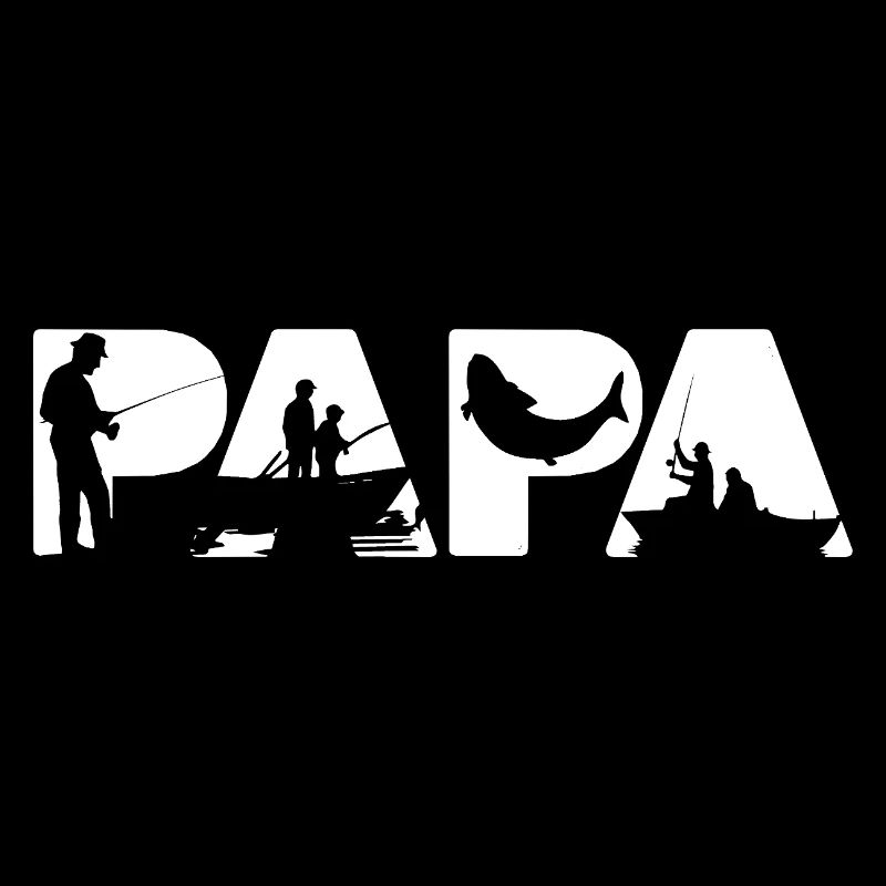 Papa pêcheur Papa Pêcheur Silhouette du bateau de pêche