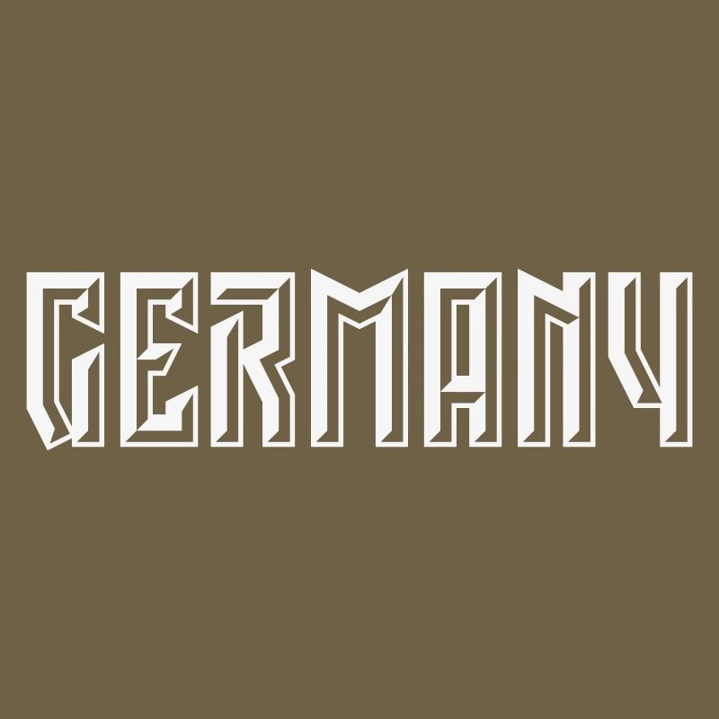 Germany Lettering (Relief / 3D / White)
