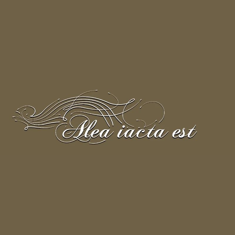 Alea iacta est decorated white