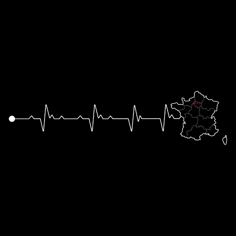Heartbeat Map Pin Design