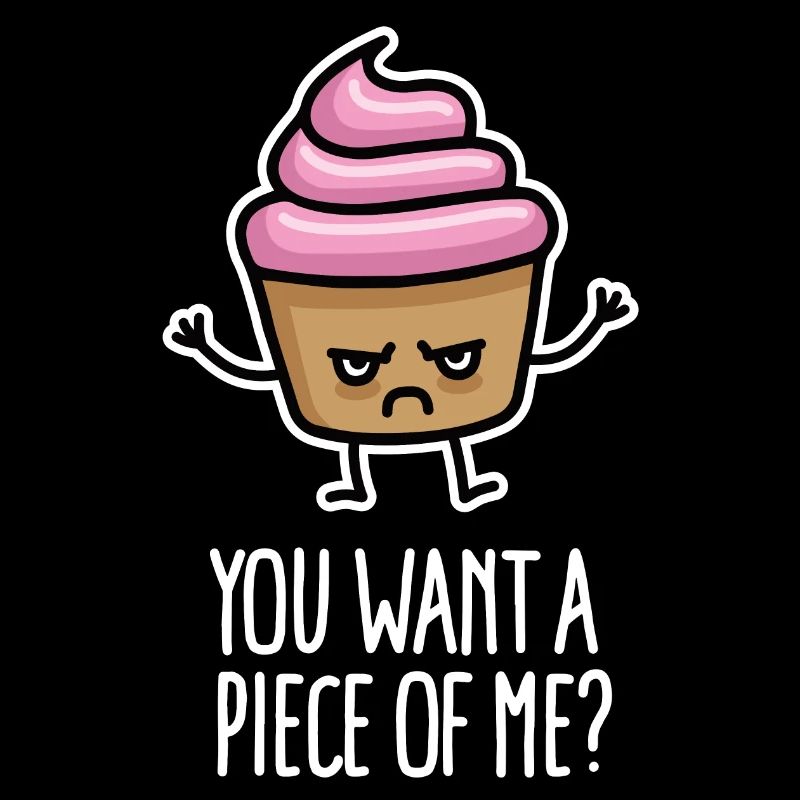 Vous voulez un morceau de moi? petit gâteau drôle disant jeu de mots
