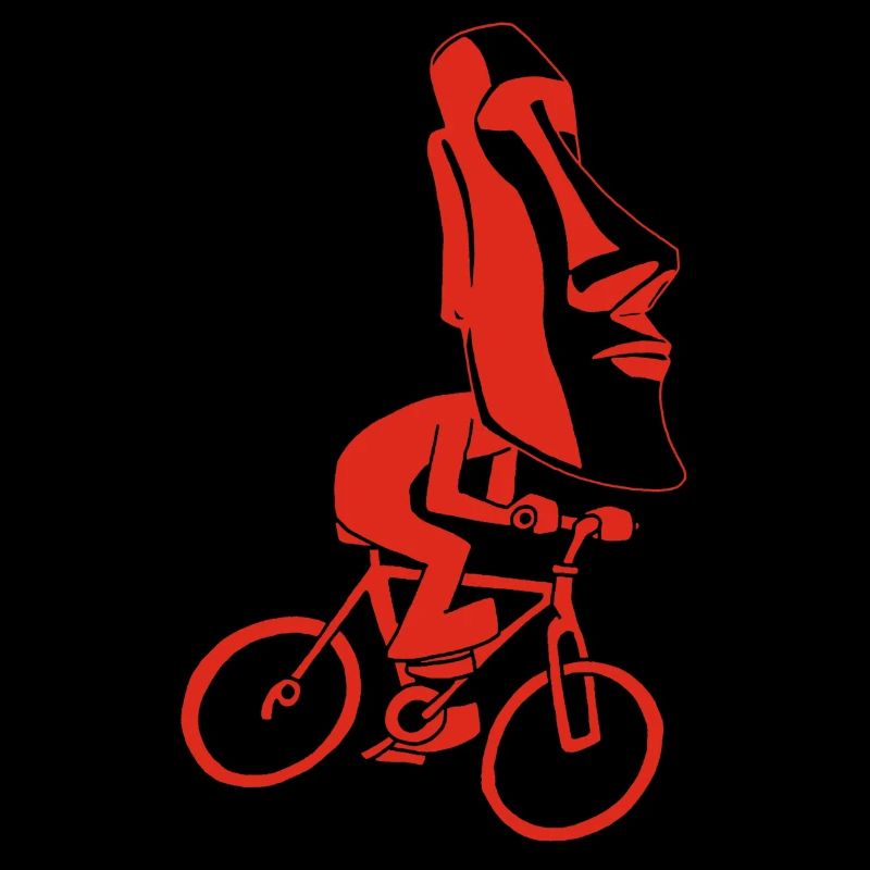 Balade à vélo sur l'île de Pâques (rouge)