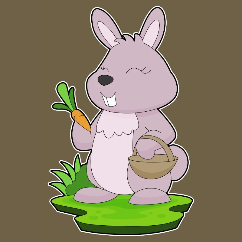 Hase Karotte Korb