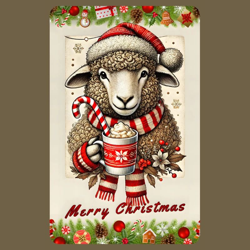 Mouton de Noël au chocolat chaud