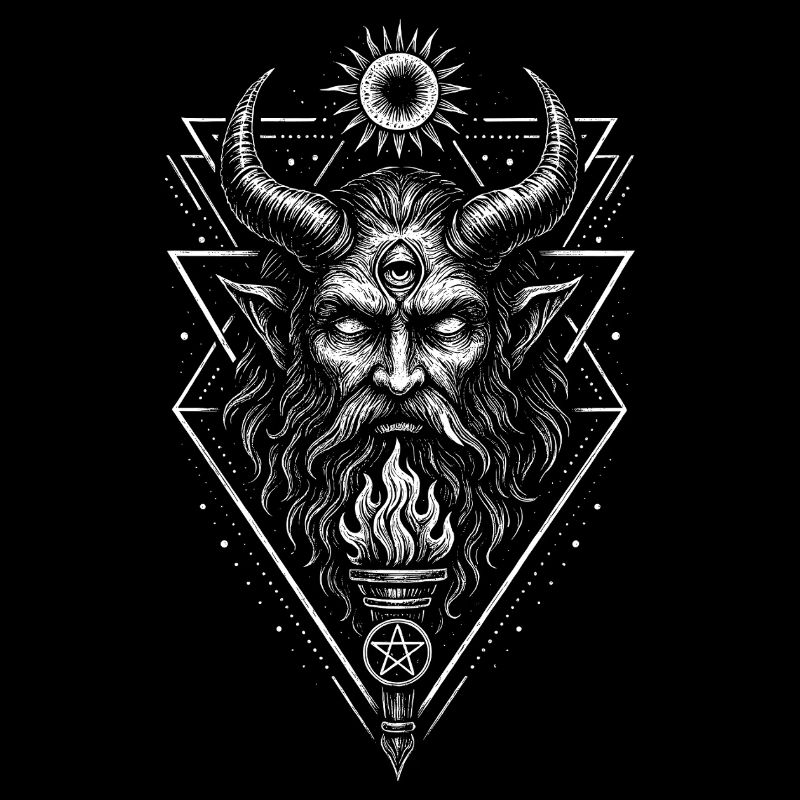 Dämon Okkultismus Gothik Pentagramm Mystisches