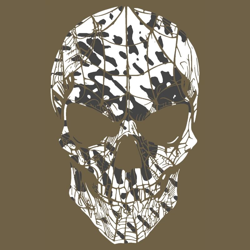 Skull Camouflage Pattern Black White