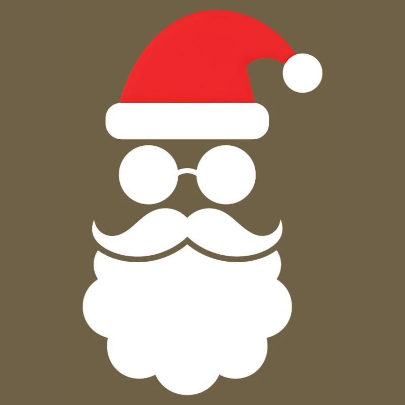 Santa Claus with Beard Minimal Head Design