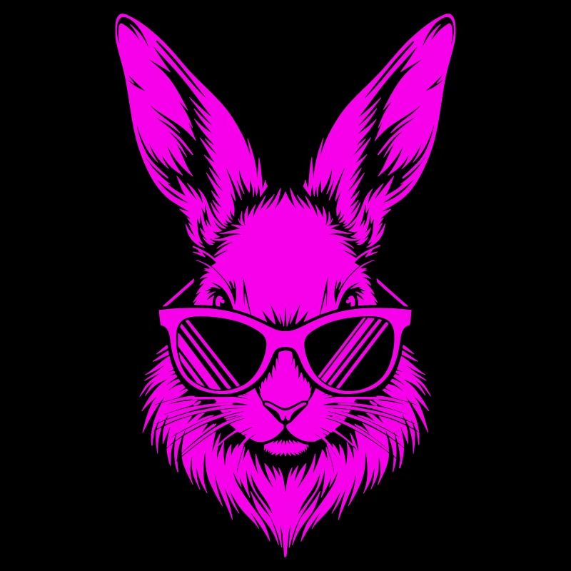 Neonhase mit Sonnenbrille