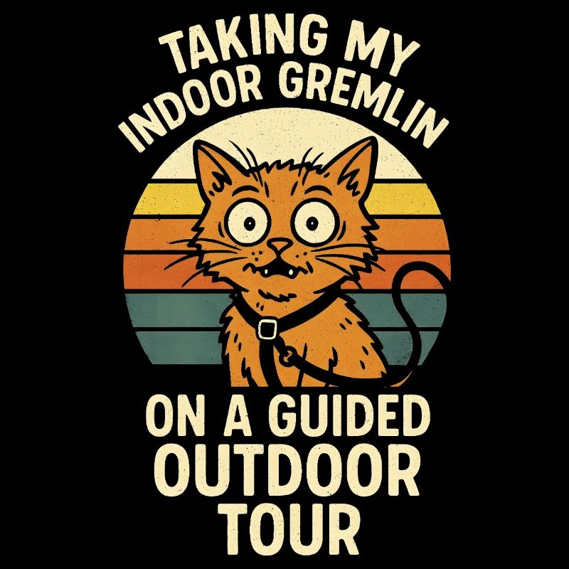 Gremlin d’intérieur en plein air | Chat en laisse
