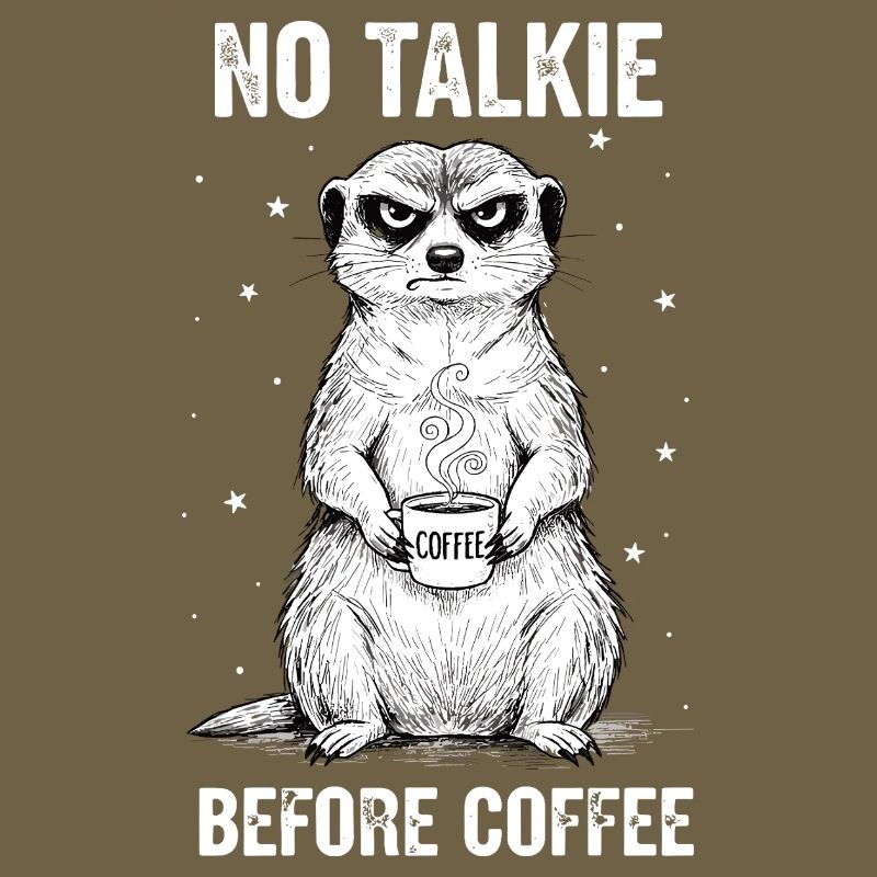 Kein Gespräch Vor Kaffee Liebhaber Erdmännchen