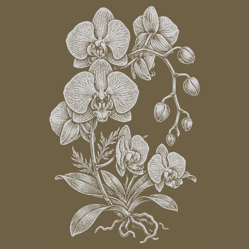Orchidée Linework Silk Floral