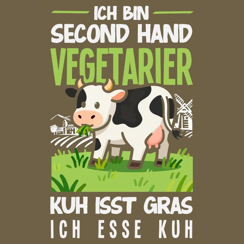 Second Hand Vegetarier Kuh Isst Gras Fleisch