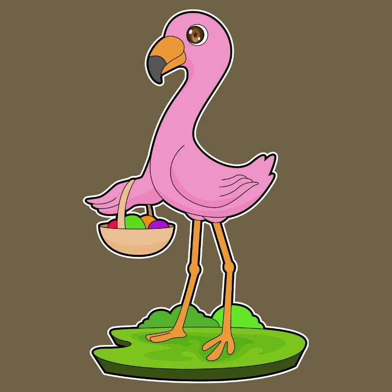 Flamingo Frucht Korb