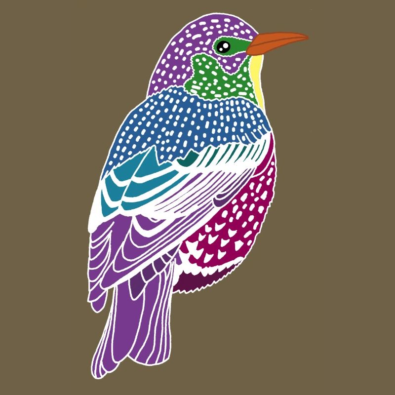 Mehrfarbiger Vogel
