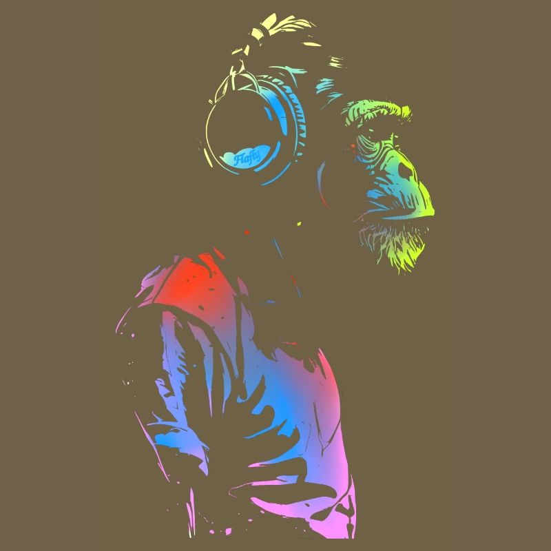 Affe mit Kopfhörern 🎧