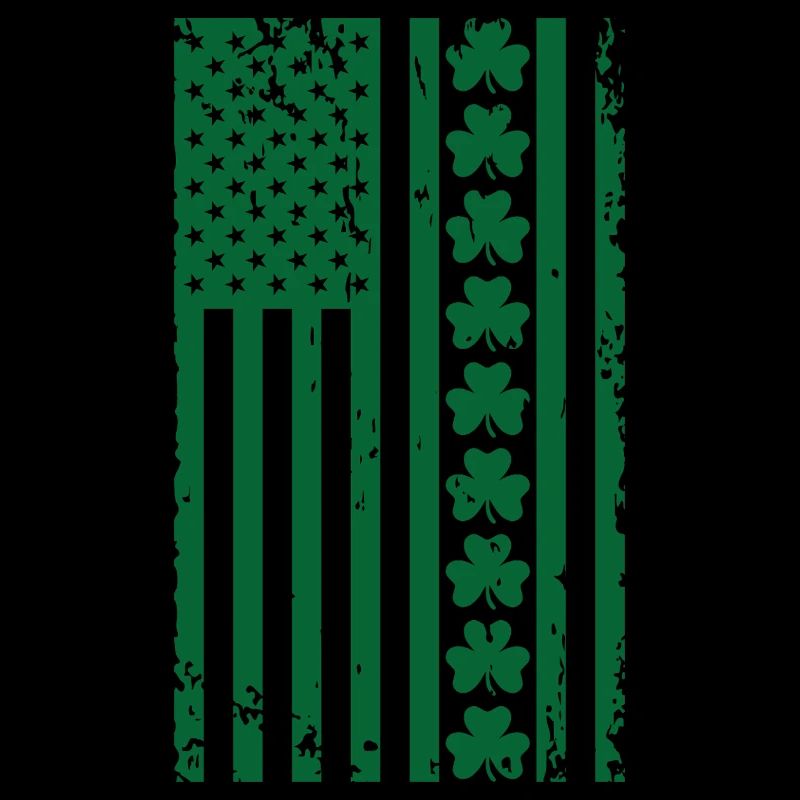 USA Shamrock Saint Patrick's Day US Flag