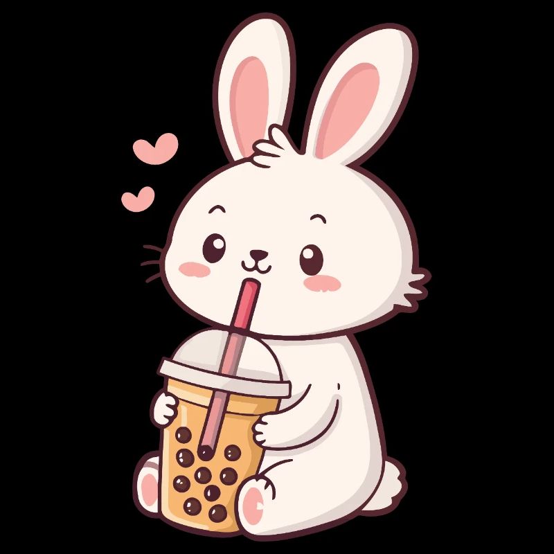 Pastel Bubble Tea Bunny