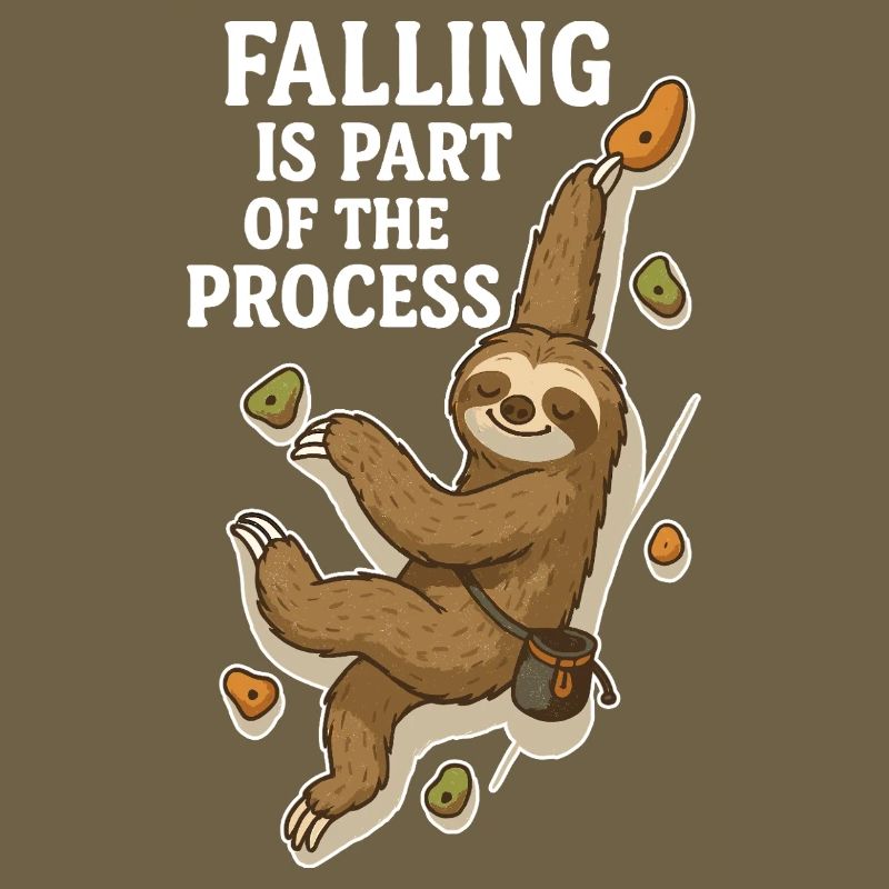 Bouldering Sloth – Falling is part of the Process