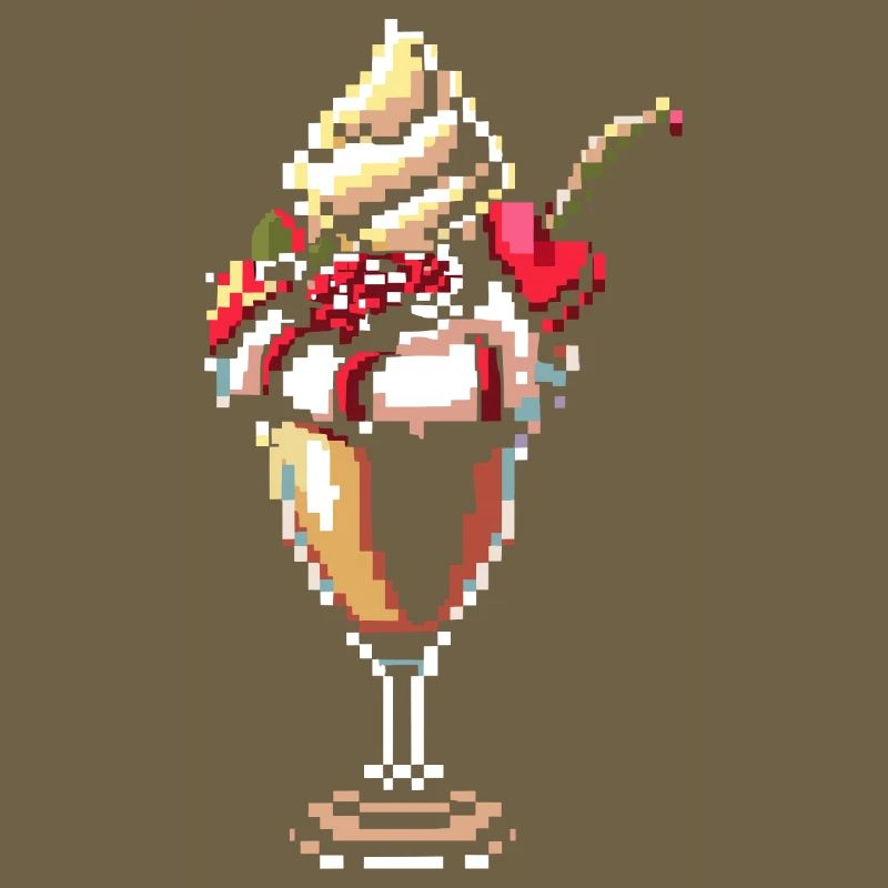 Graphique pixel de coupe glacée