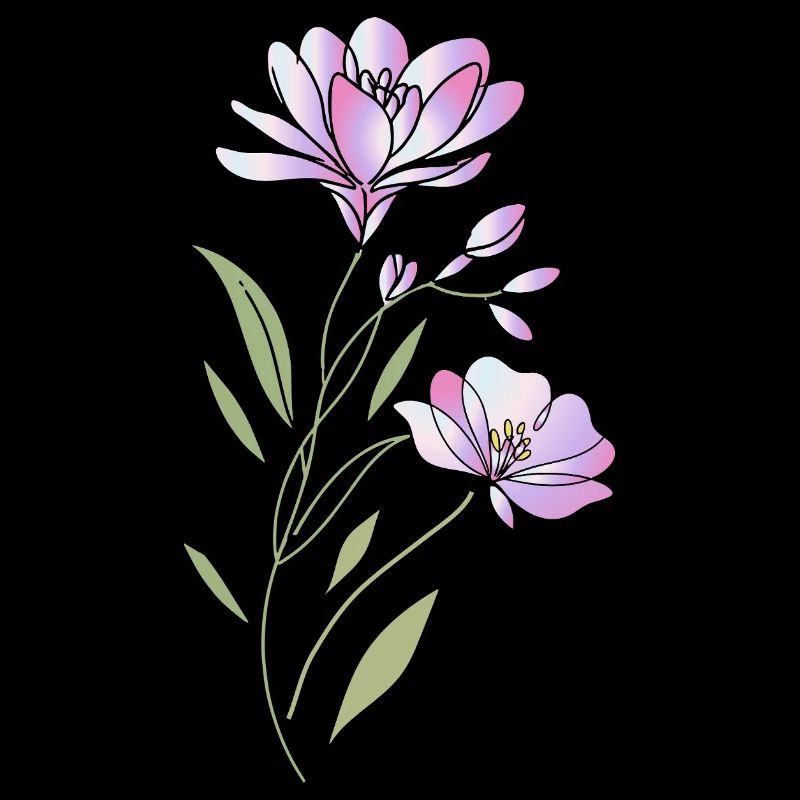 Freesien Blumen Illustration 