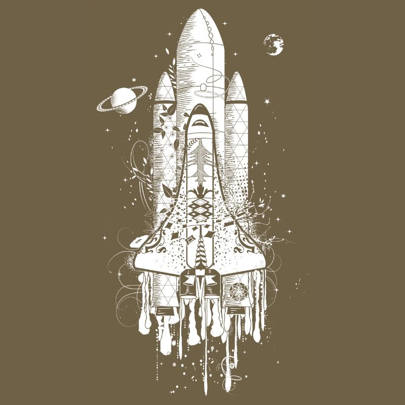 fantasievoll gestaltetes Space Shuttle