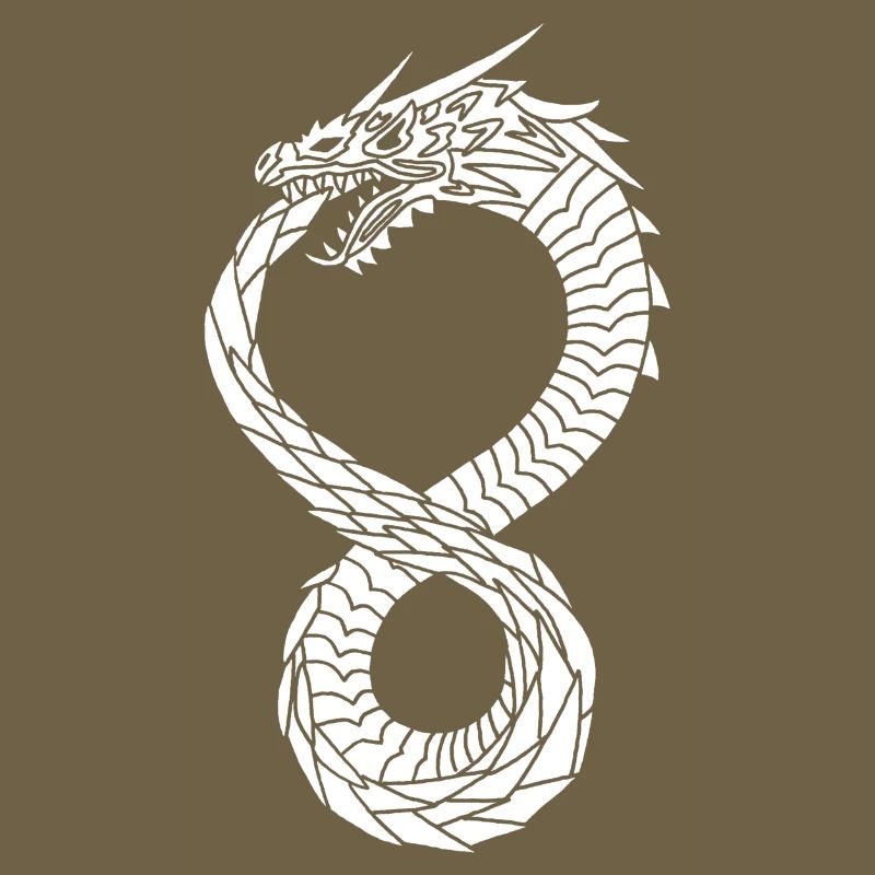 Weißer unendlicher Drache