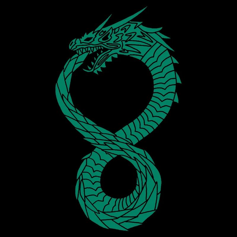 Grüner unendlicher Drache