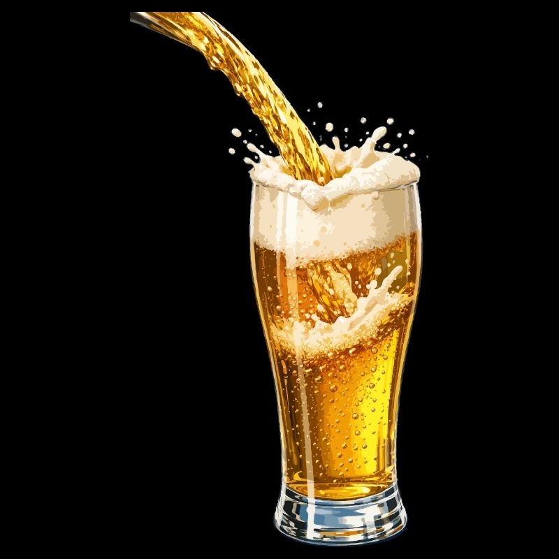 Golden Beer Foam Burst