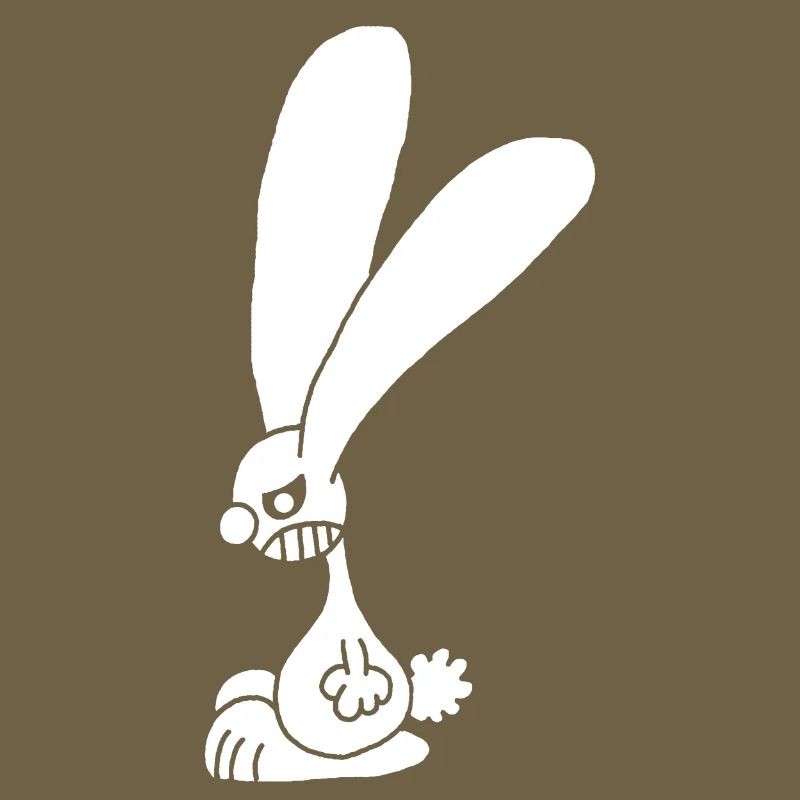 Grumpy White Rabbit