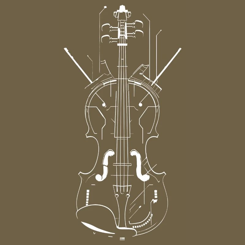 Dessin au trait du violon