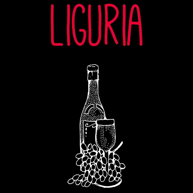 Illustration de vin et de fleurs de Ligurie