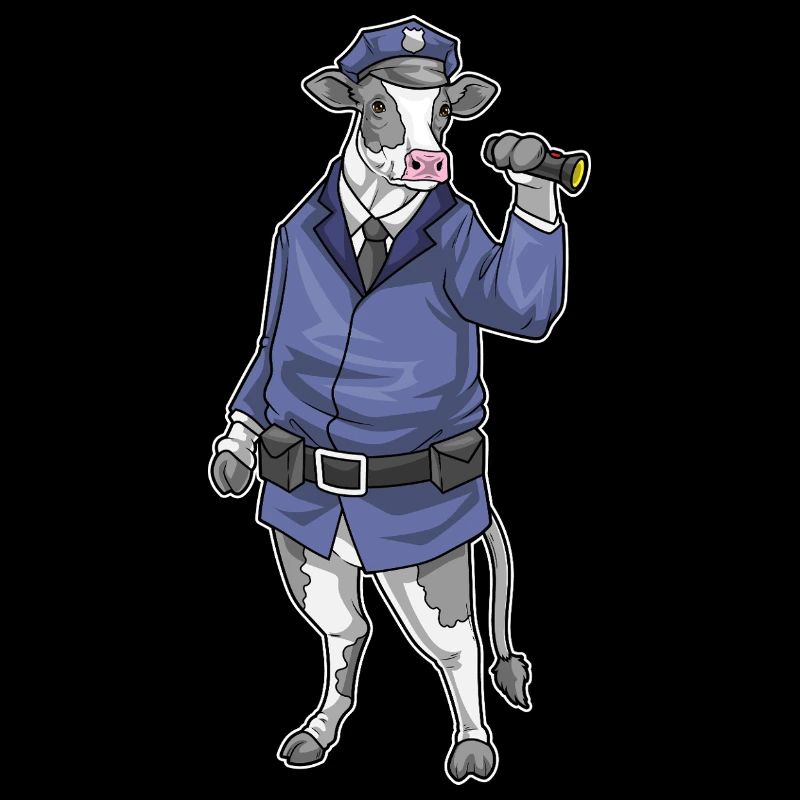 Cow Policeman Flashlight Police