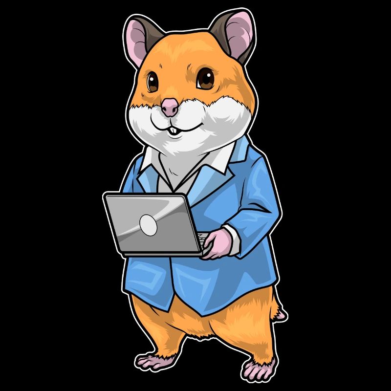 Secrétaire de hamster, bureau d’ordinateur portable