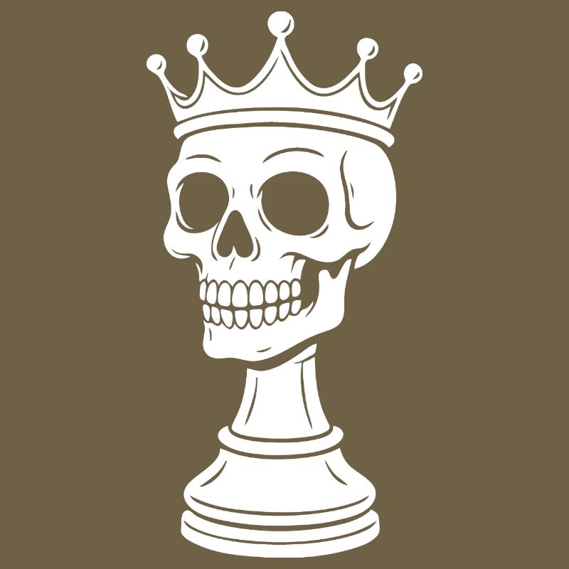 Chess King Skeleton Design