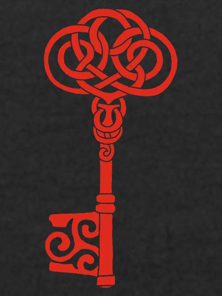 Clef celtique rouge