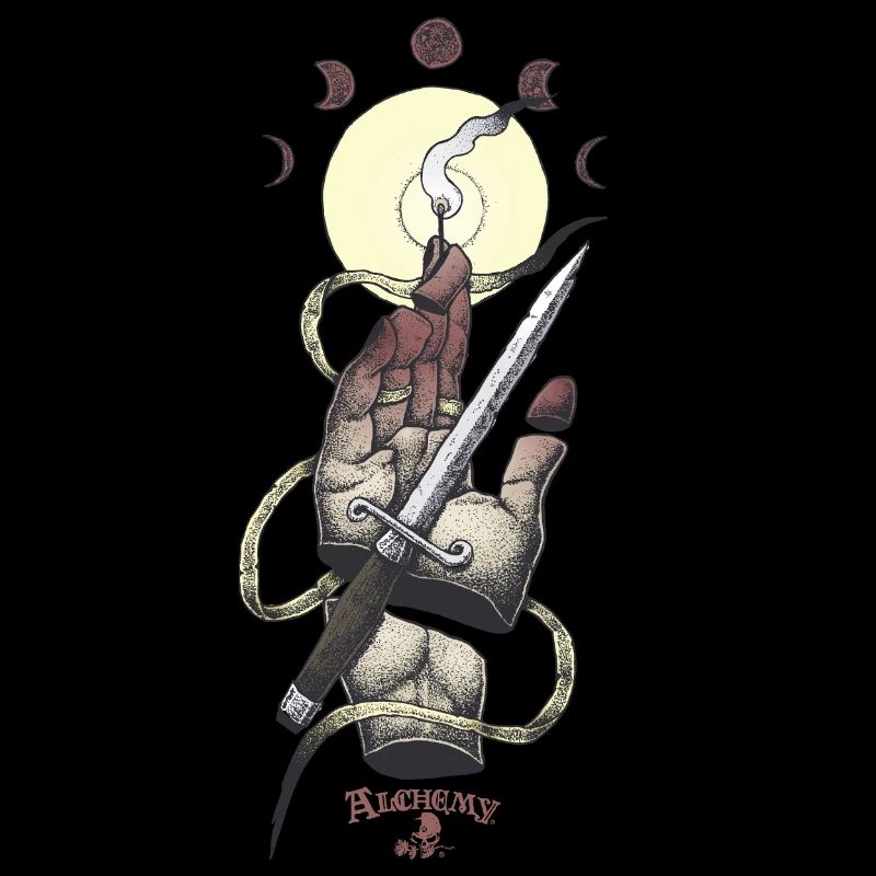 Alchemy England Symbol: Hand, Daggers, Light