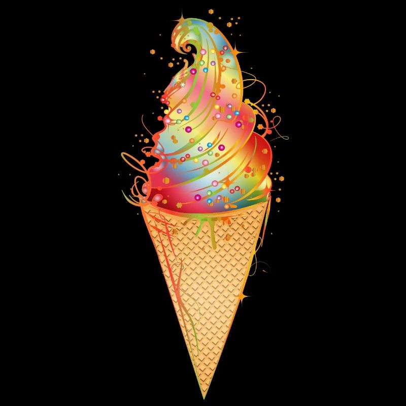 Softeis in Waffel–verspieltes Eis-Motiv für Sommer