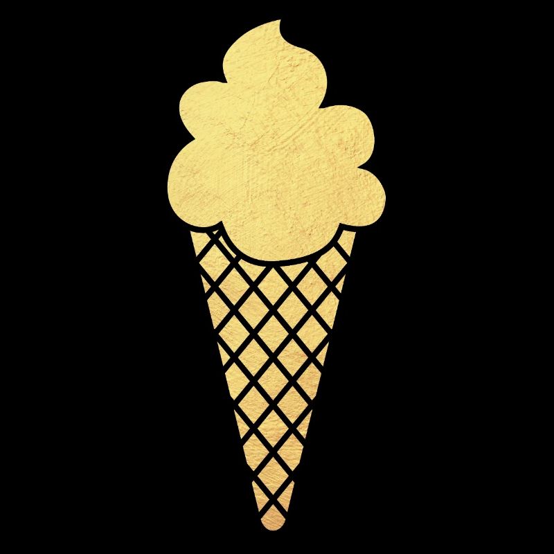 Icecream Eis Gold golden Eiskrem Waffel Luxus