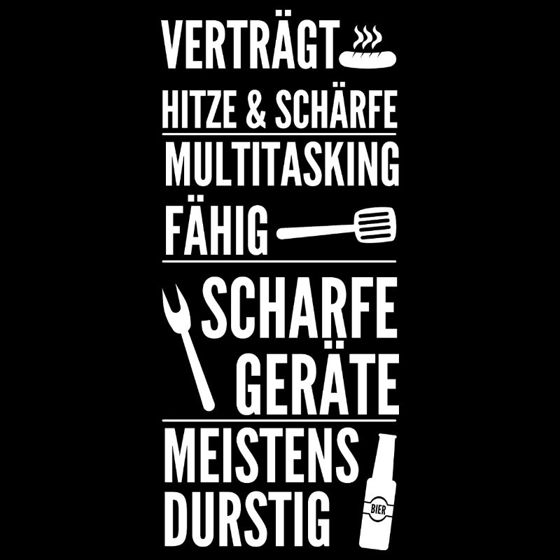 Vertragt Hitze & Schärfe – Grill Spruch Design
