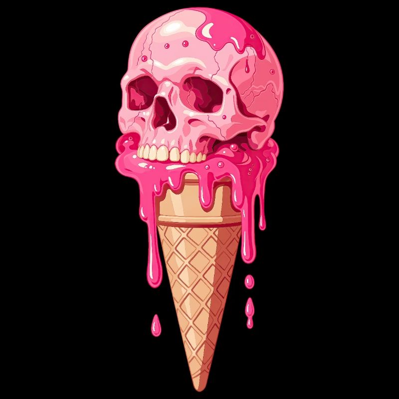 Glace Crâne Rose