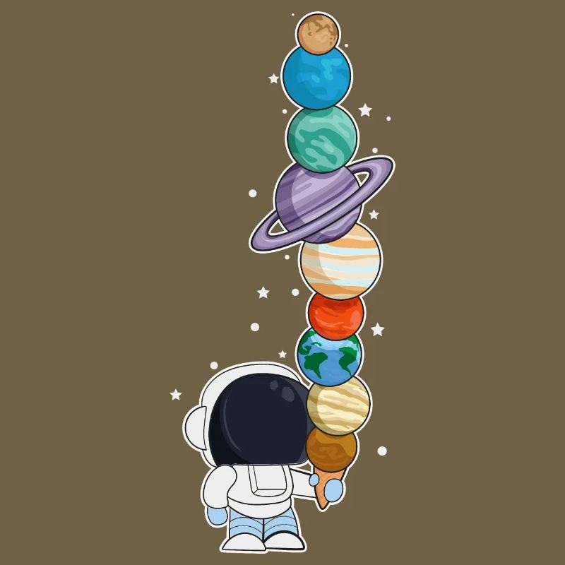 Astronaut mit Eis