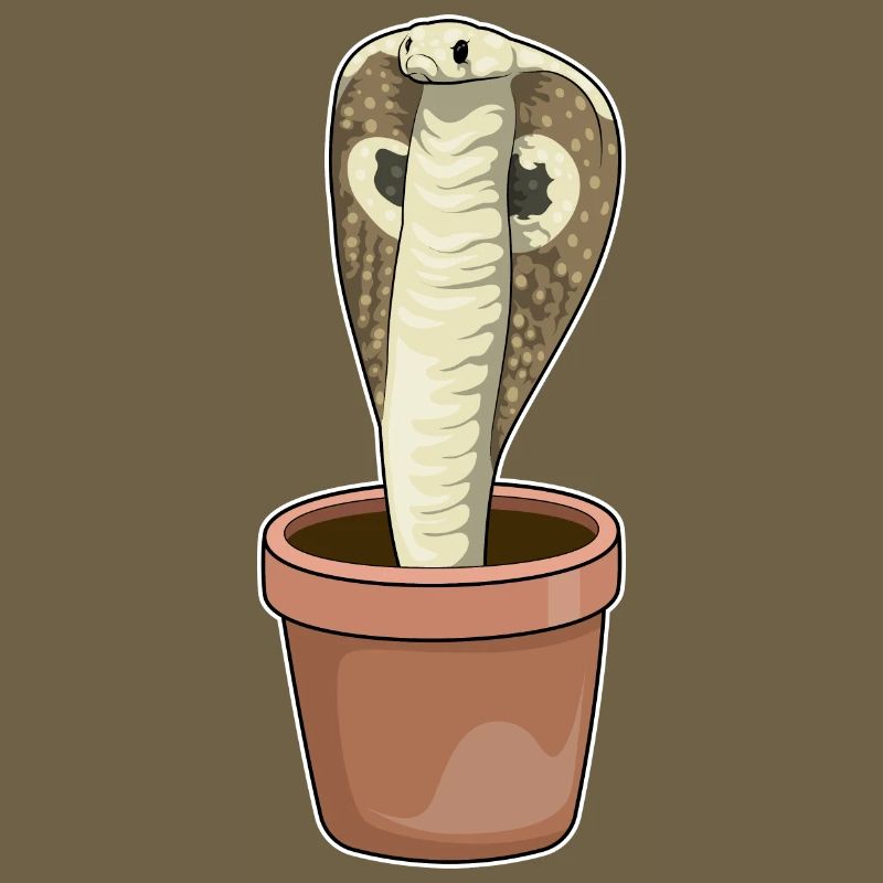 Pot de fleurs de serpent