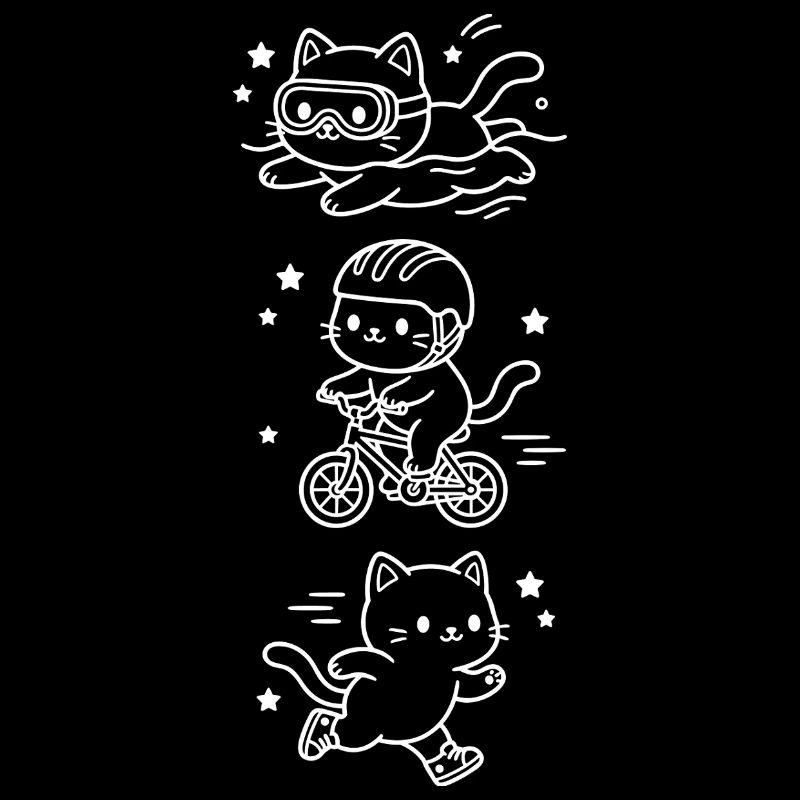 Triathlet Kawaii Katzen