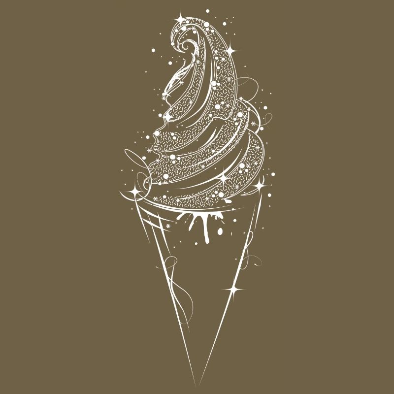 Crème glacée à & cornet gaufre