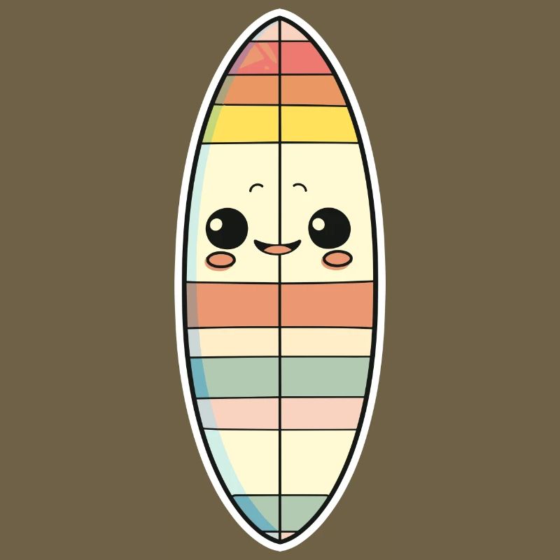 Planche de surf style bande dessinée