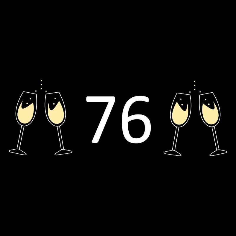 76e anniversaire 76 ans 76 Numéro 76 Blanc
