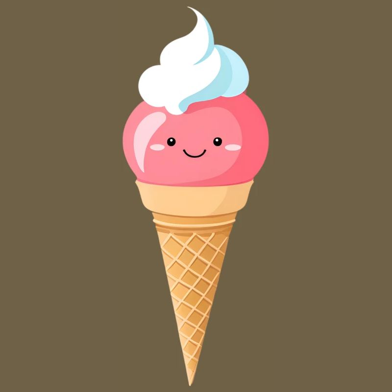 Pastell-Eis mit Lächeln